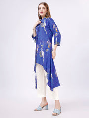 Blue Kurta Pant Set - Pure Muslin