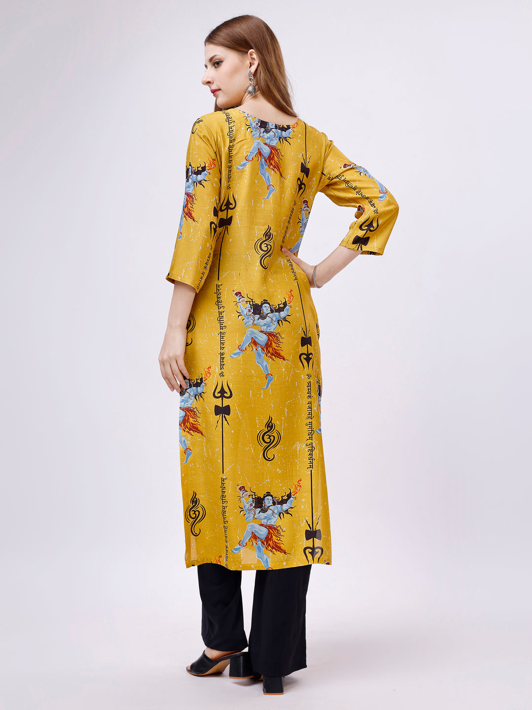 Yellow Kurta Pant Set - Pure Muslin