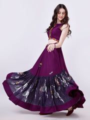 Purple Designer Chaniya Choli for Navratri