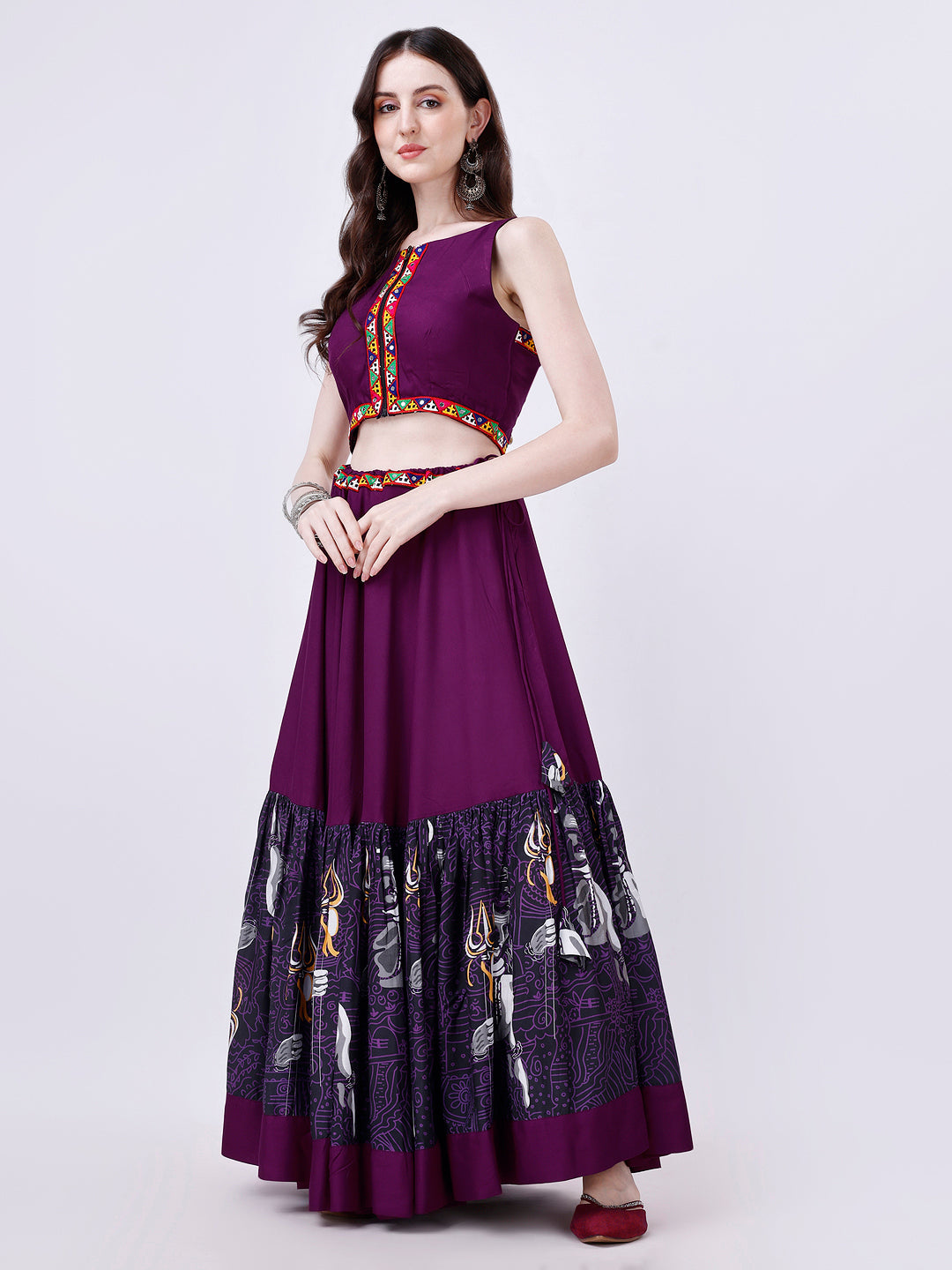 Purple Designer Chaniya Choli for Navratri