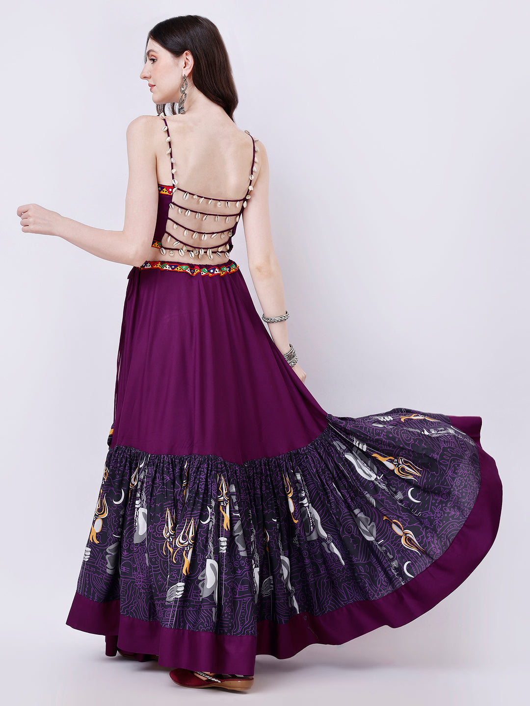 Purple Designer Chaniya Choli for Navratri