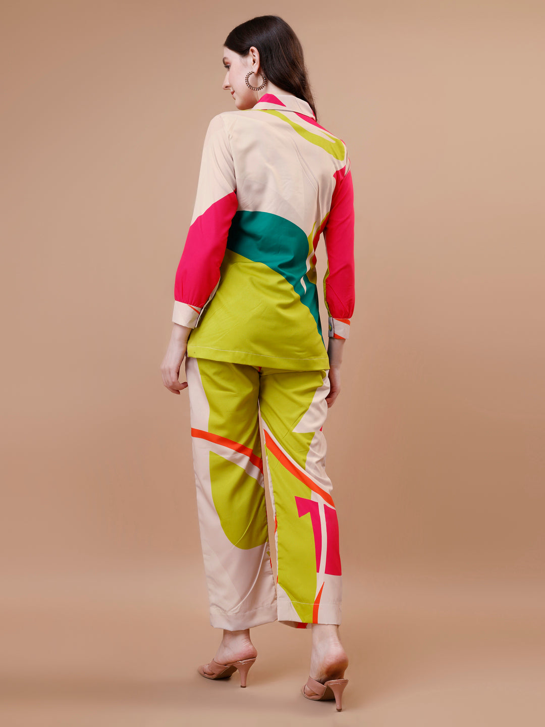 Multicolor trendy crepe Co-ord Set