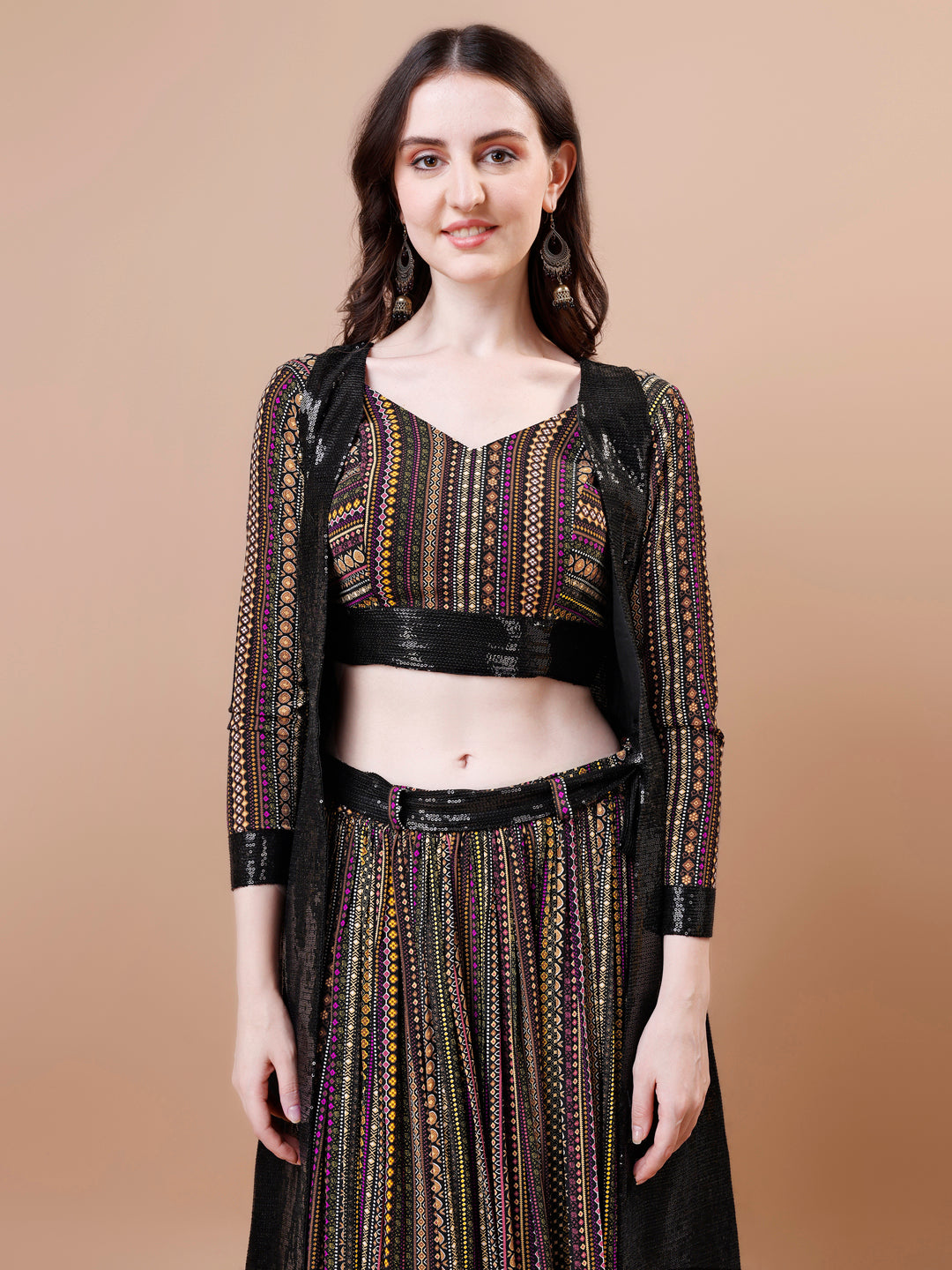 3 Piece Multicolor Indo-Western Dress