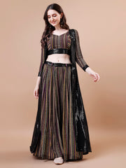 3 Piece Multicolor Indo-Western Dress