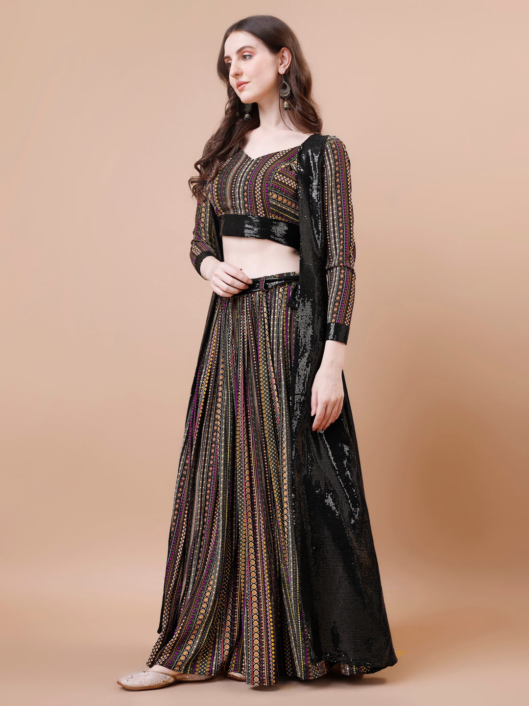 3 Piece Multicolor Indo-Western Dress