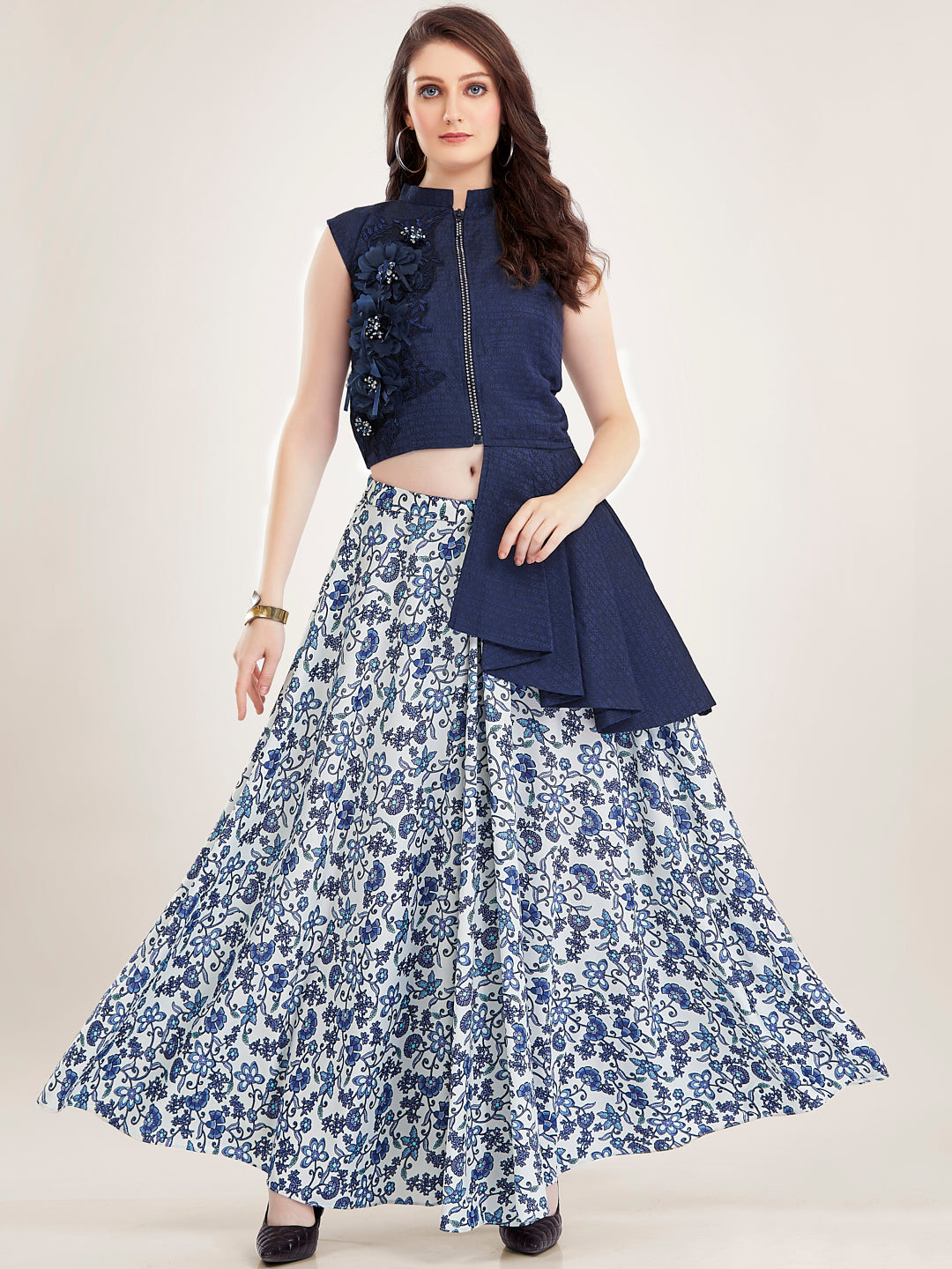 Navy Blue Lehenga