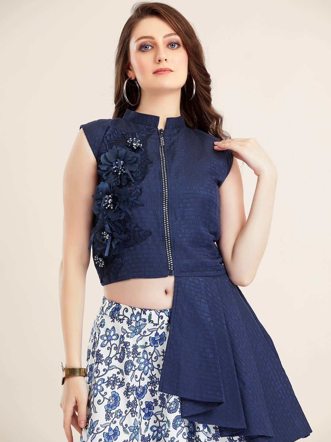 Navy Blue Lehenga