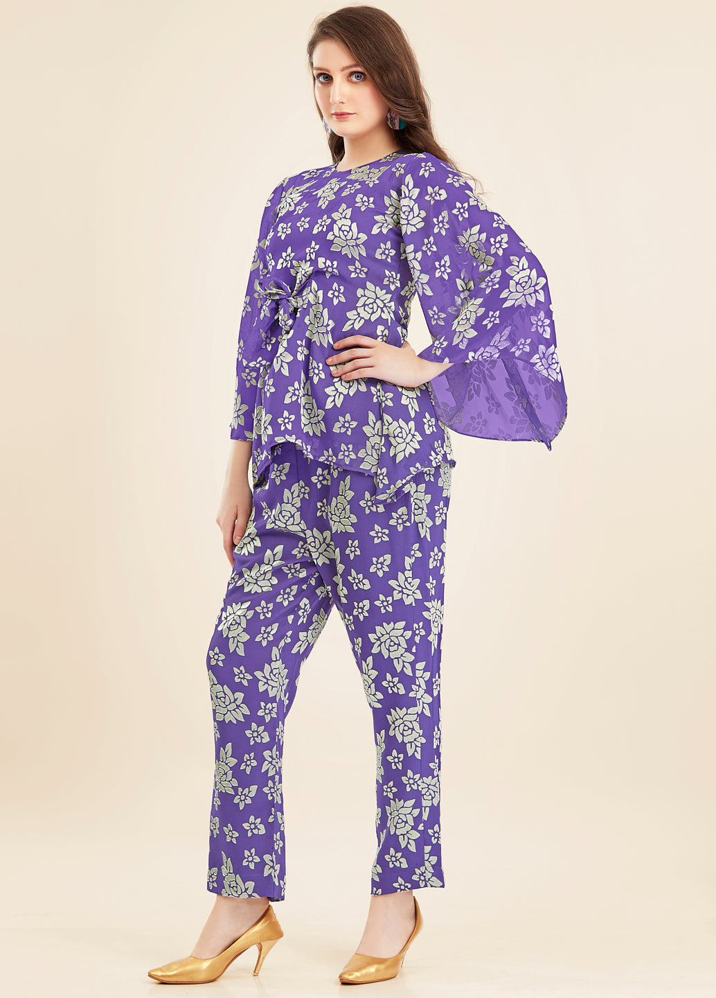 Purple Brasso Co-ord Set