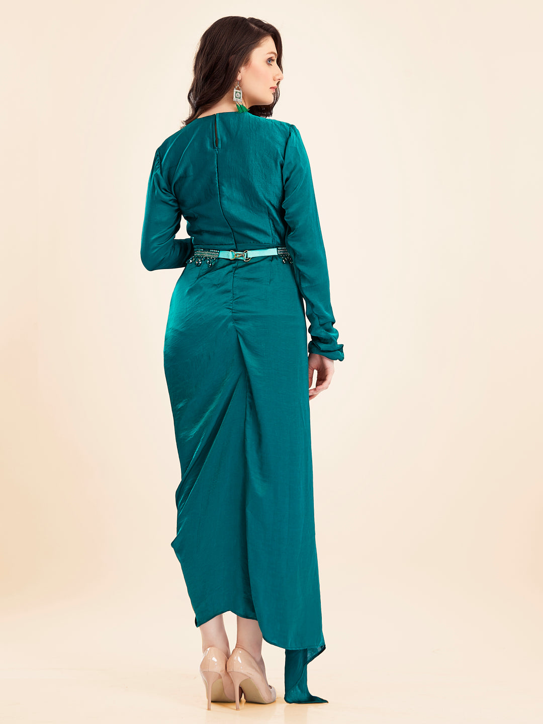 Green Party Wear Gown