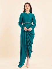 Green Party Wear Gown