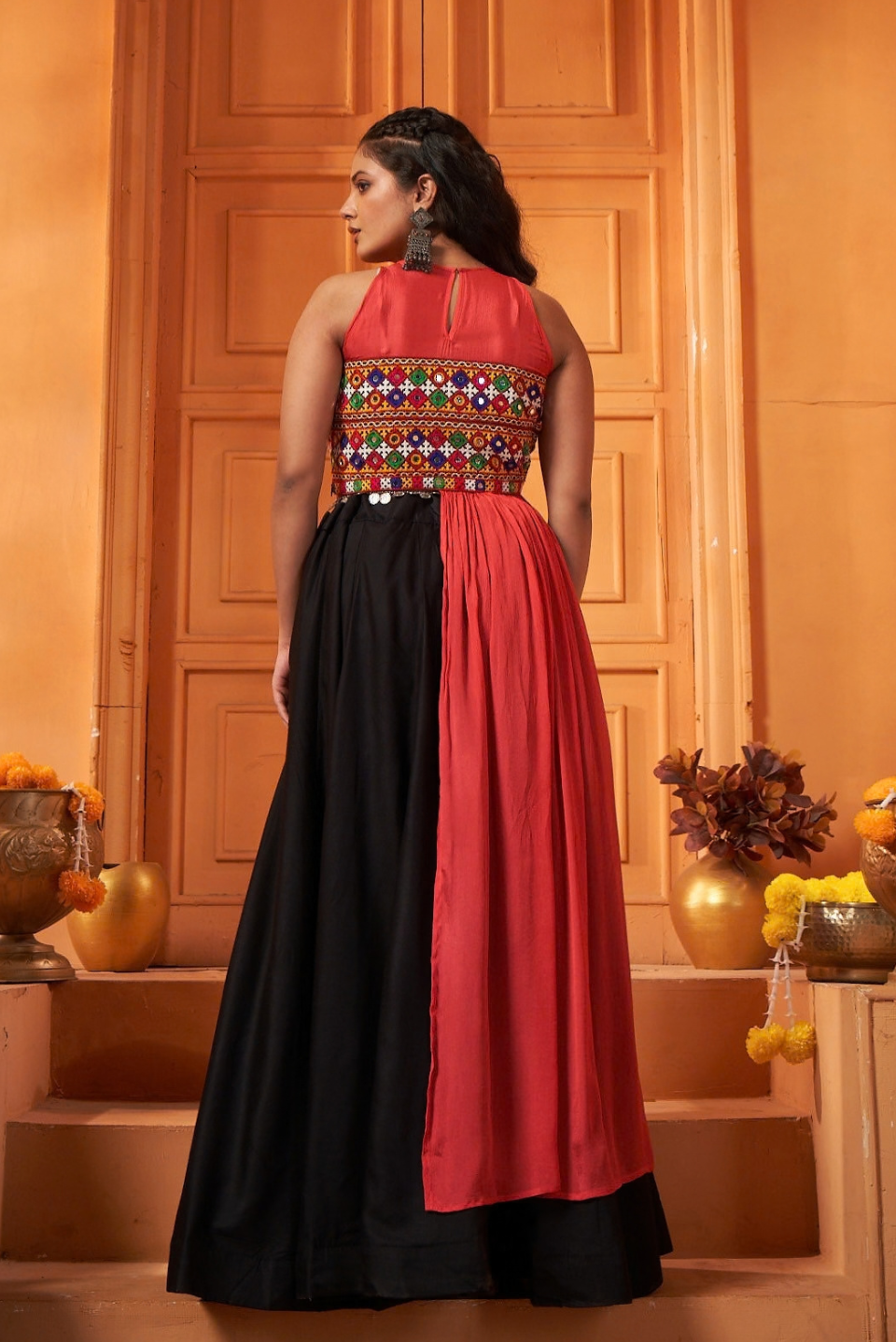 Sohni Kutchi Belt Lehenga Choli for Navratri