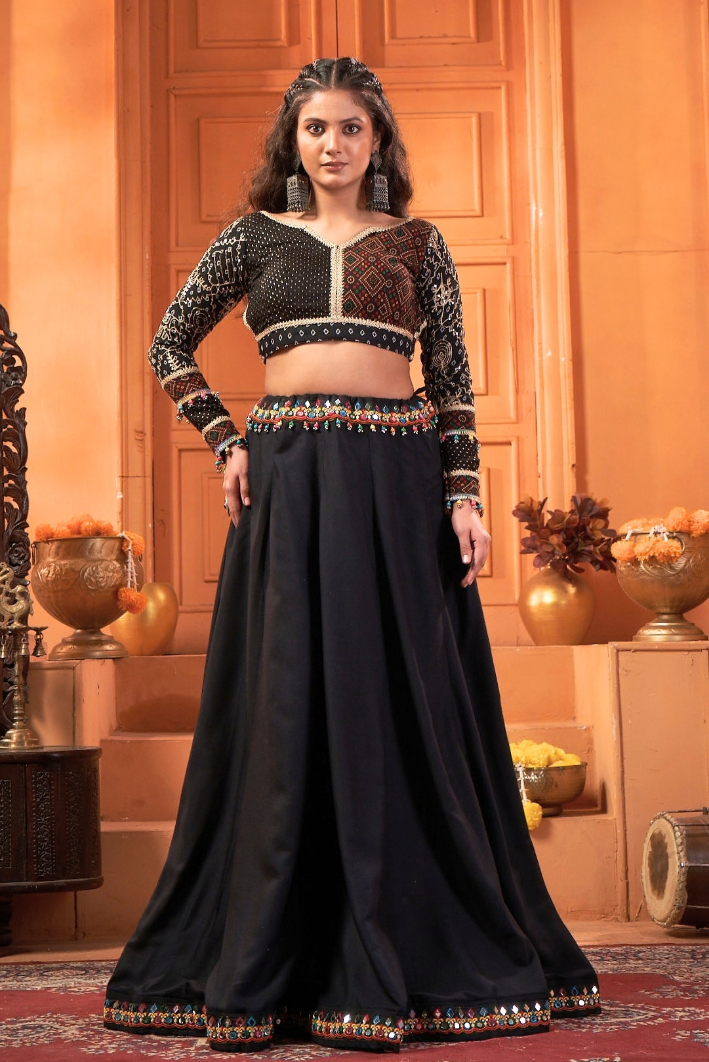 Kajri Patchwork Lehenga Choli for Navratri