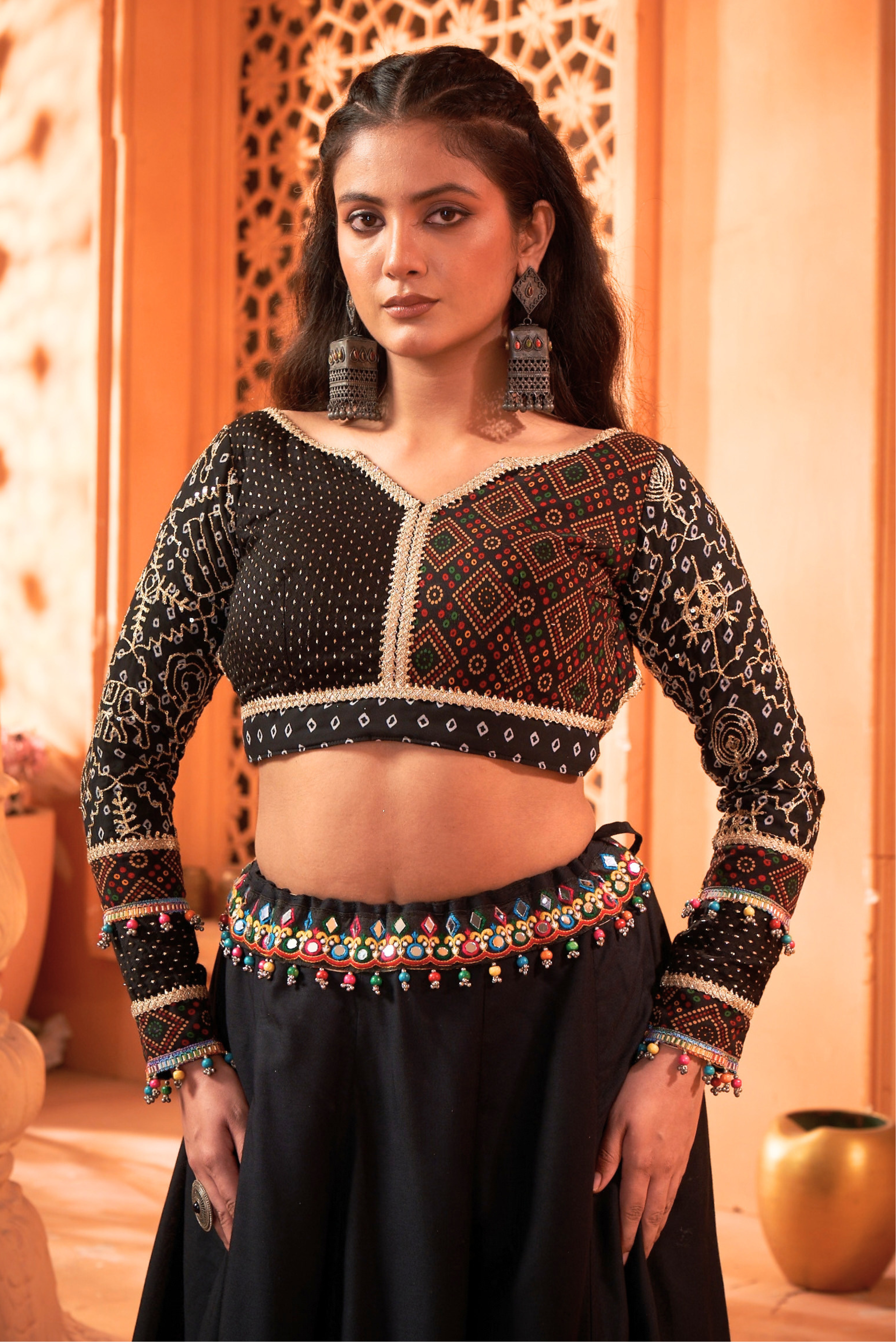 Kajri Patchwork Lehenga Choli for Navratri