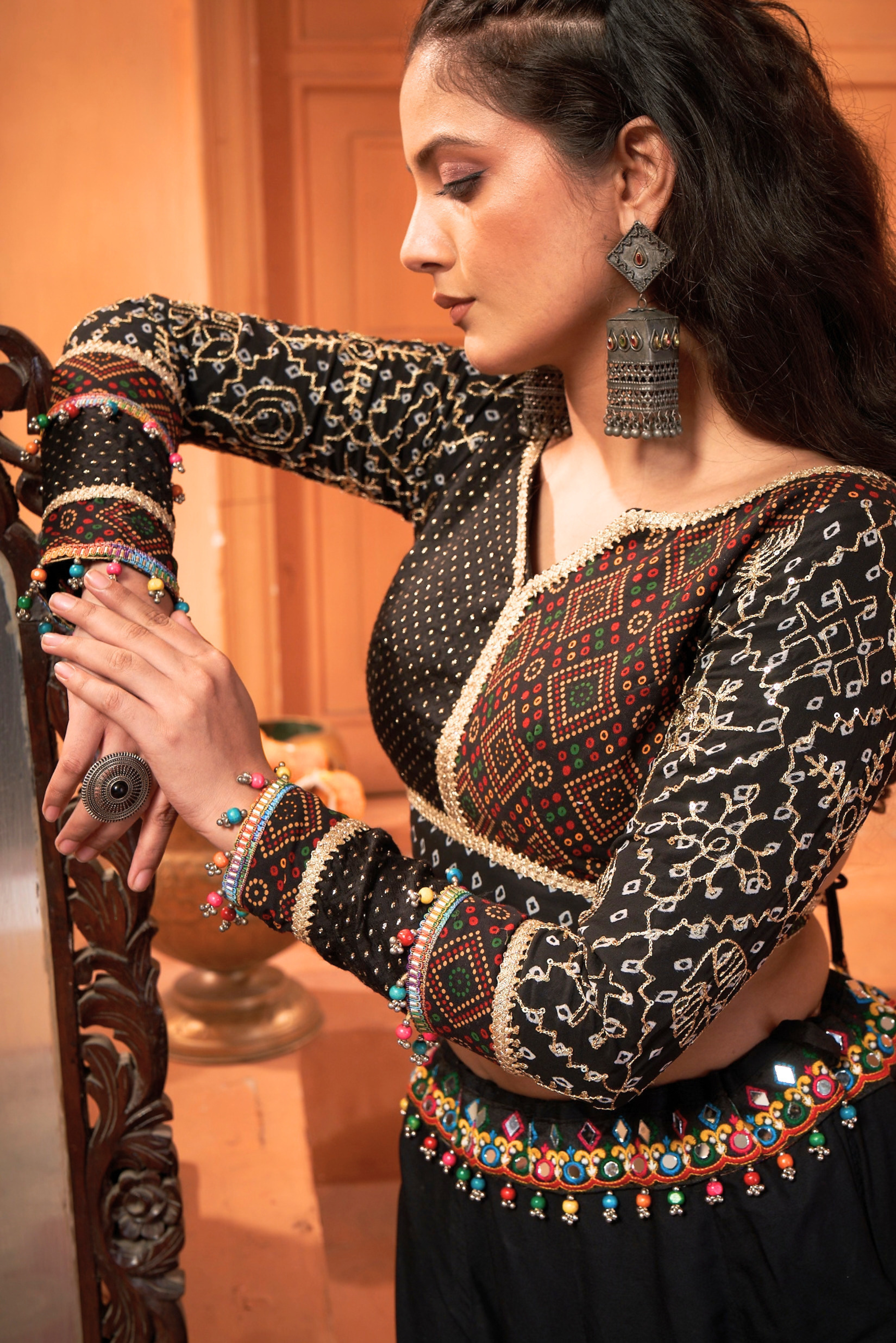 Kajri Patchwork Lehenga Choli for Navratri