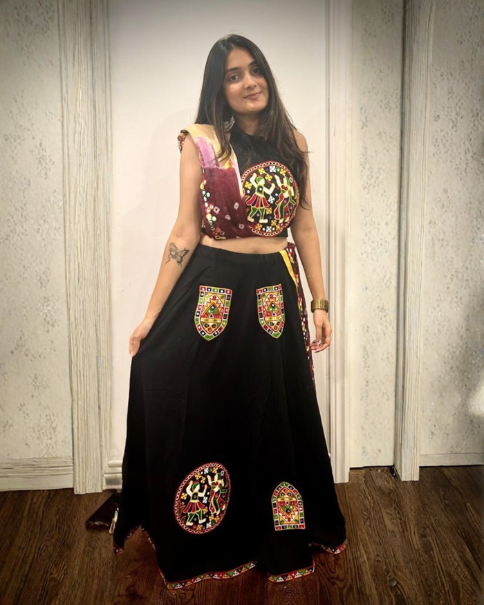 Styled by Clients – Black Designer Chaniya Choli for Navratri