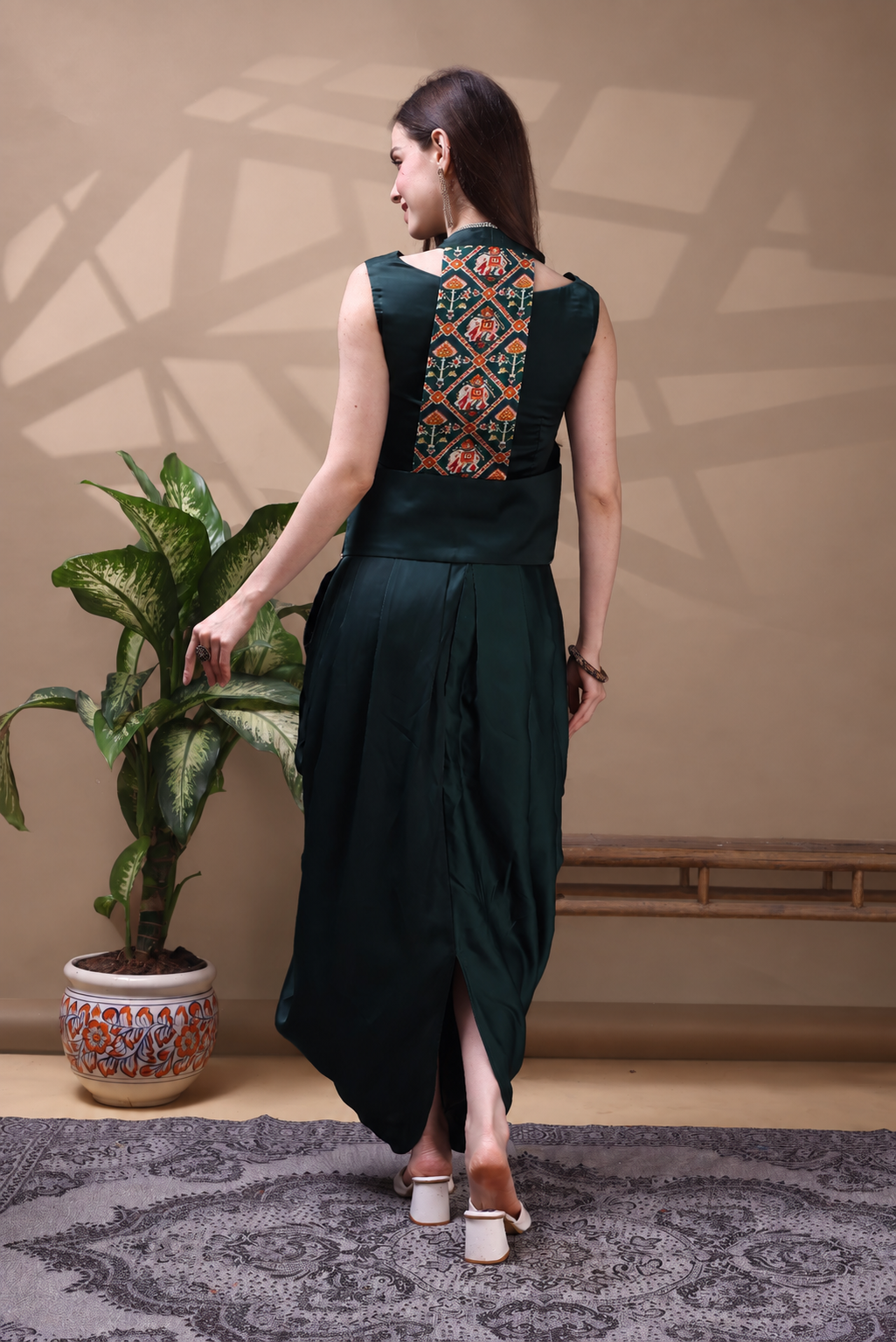 Gajavana Kutch Patchwork Dhoti Jacket Set