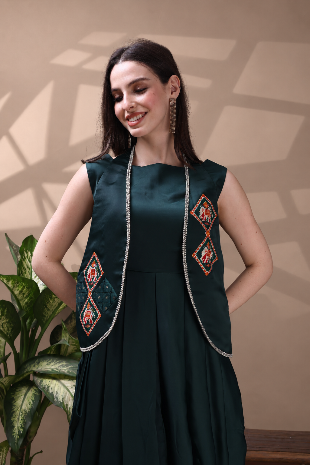 Gajavana Kutch Patchwork Dhoti Jacket Set