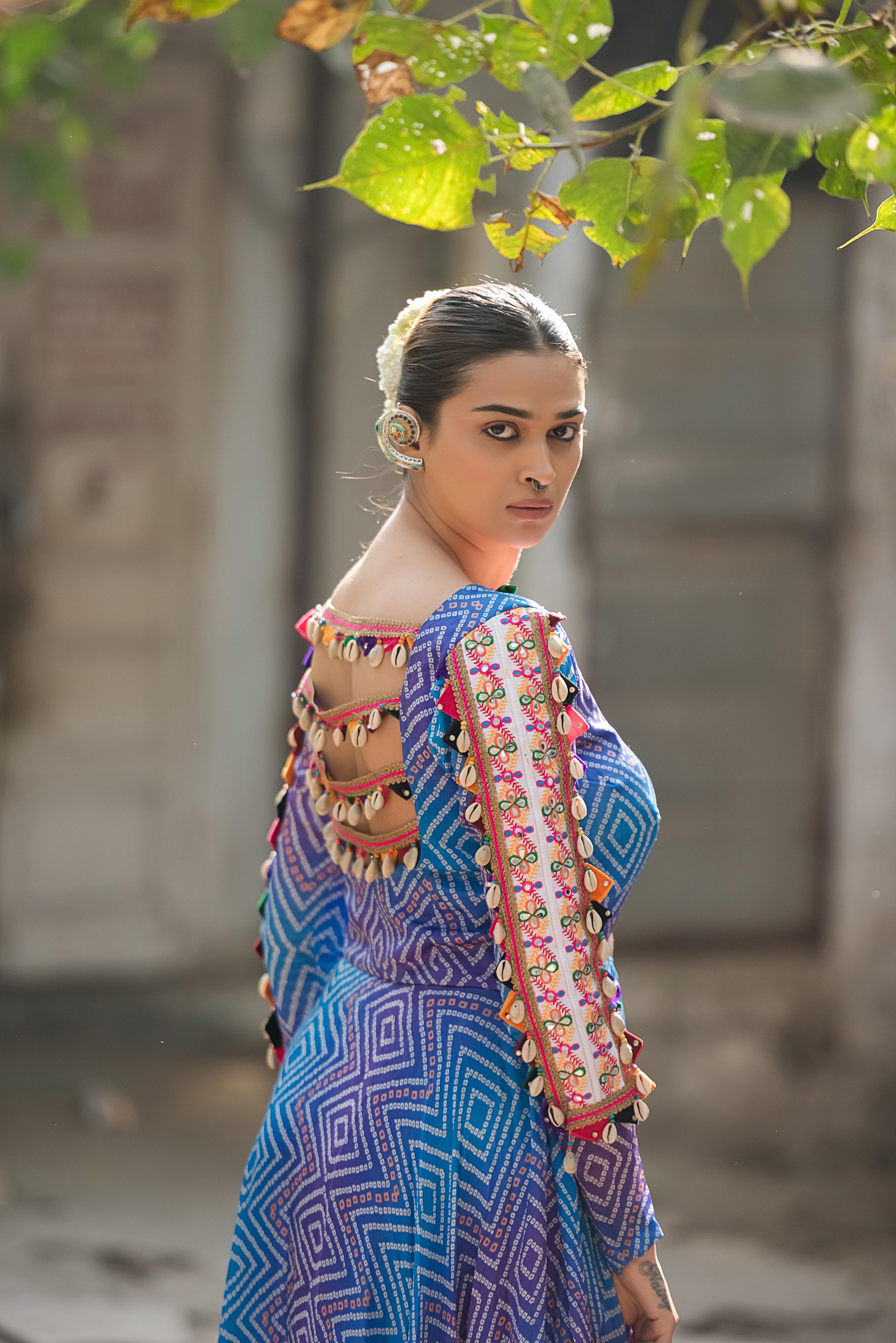 Ambar Bandhani Cowrie Cutout Dress