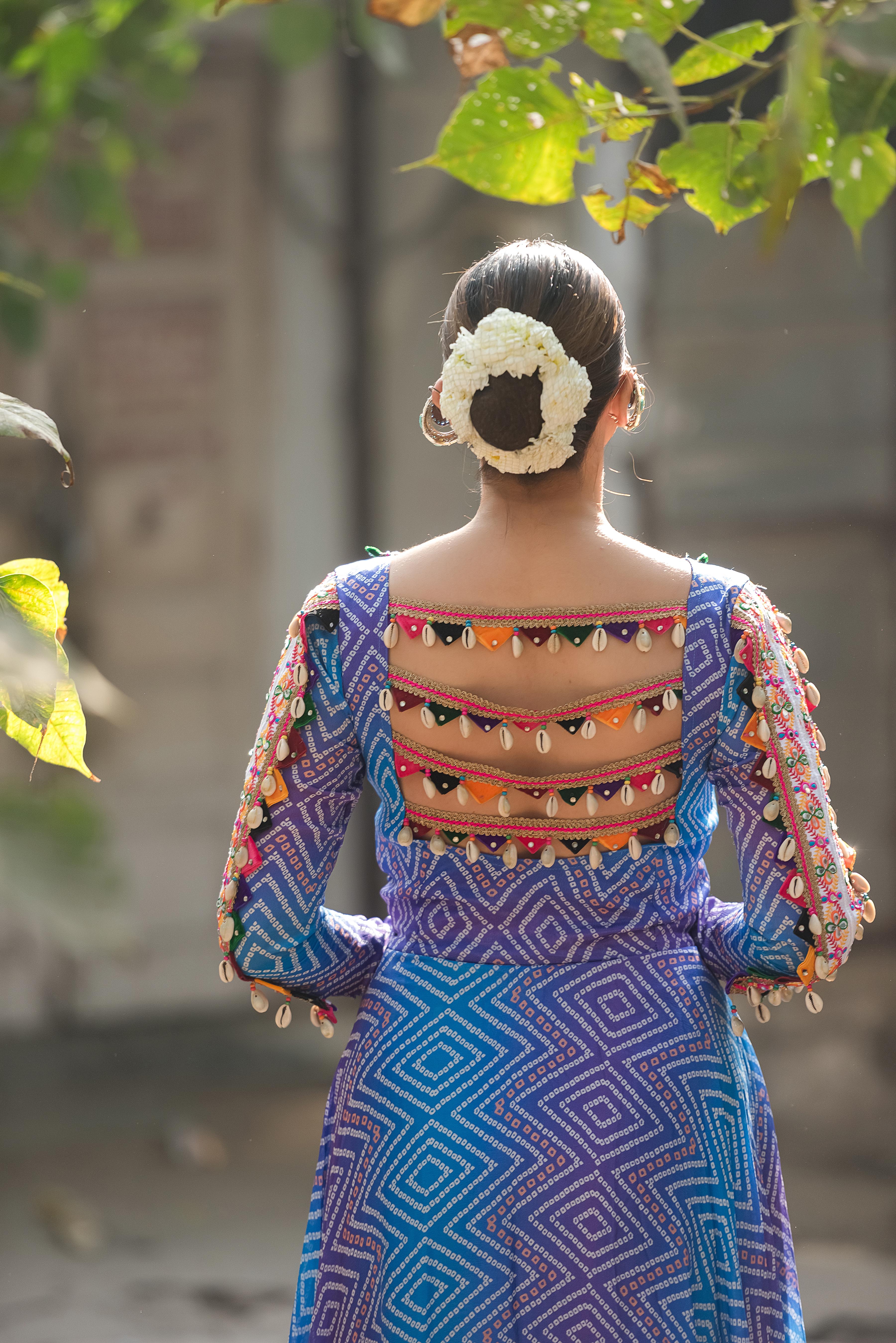 Ambar Bandhani Cowrie Cutout Dress