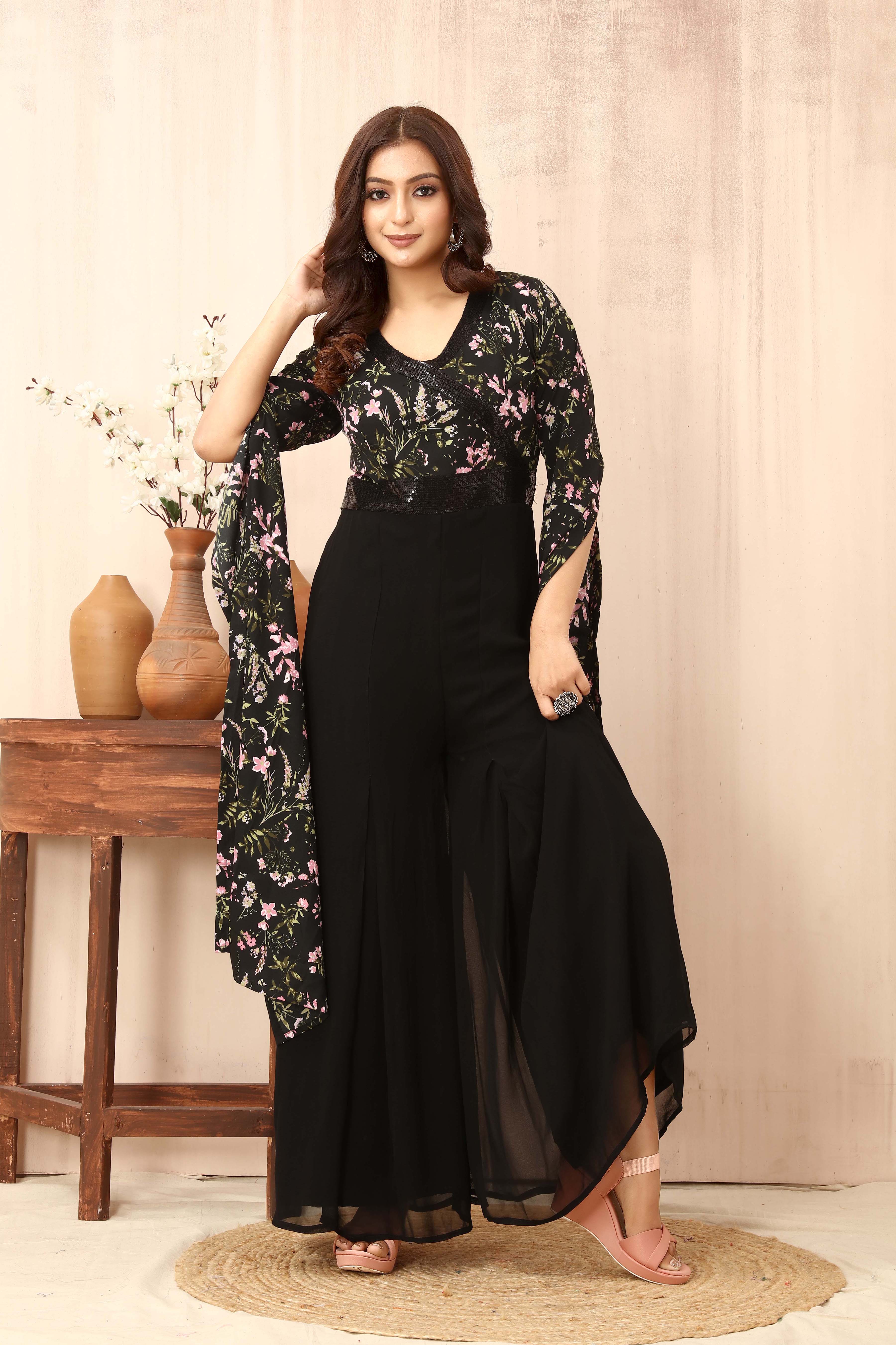 Midnight Blossom Floral Jumpsuit