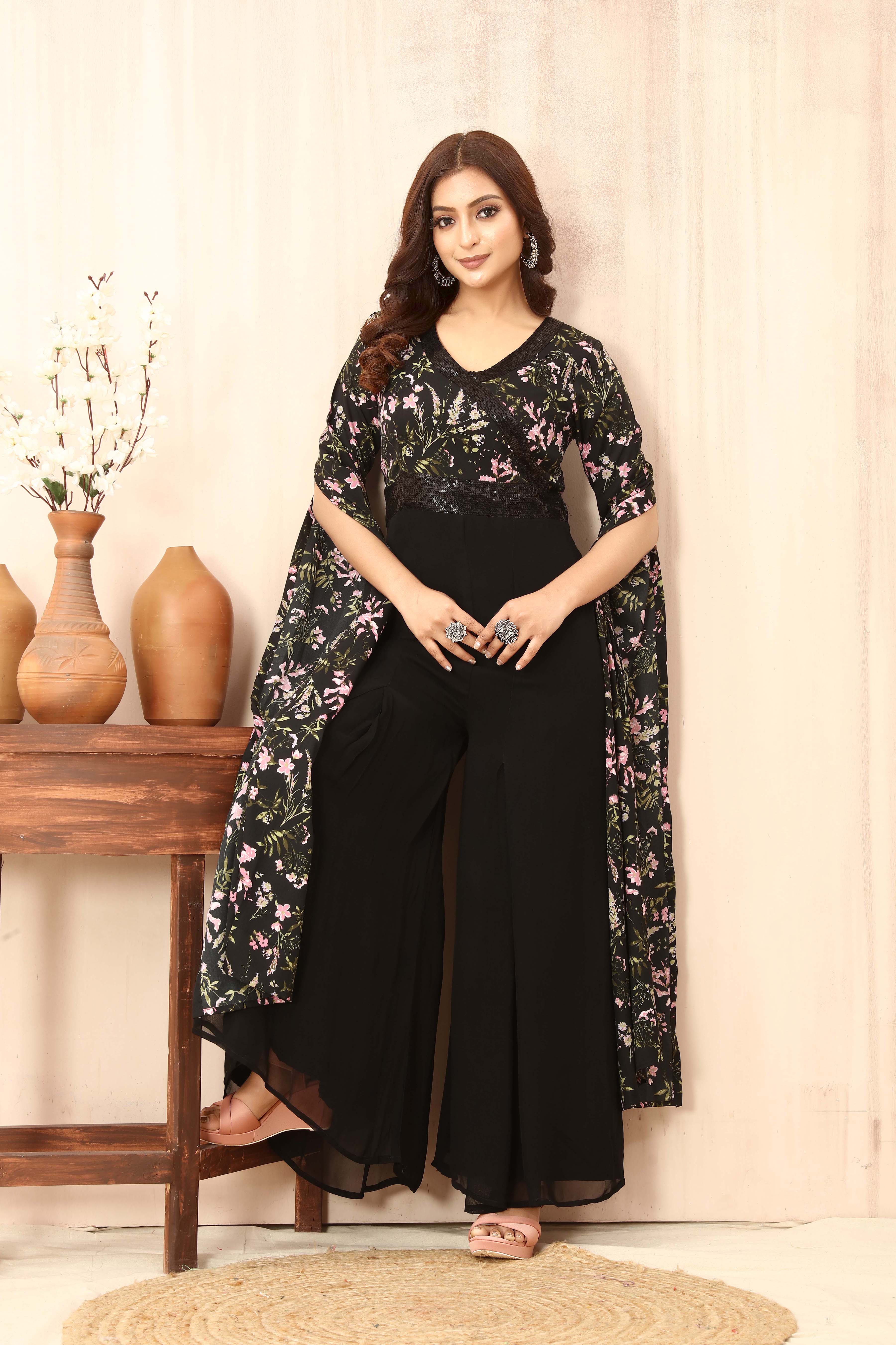 Midnight Blossom Floral Jumpsuit