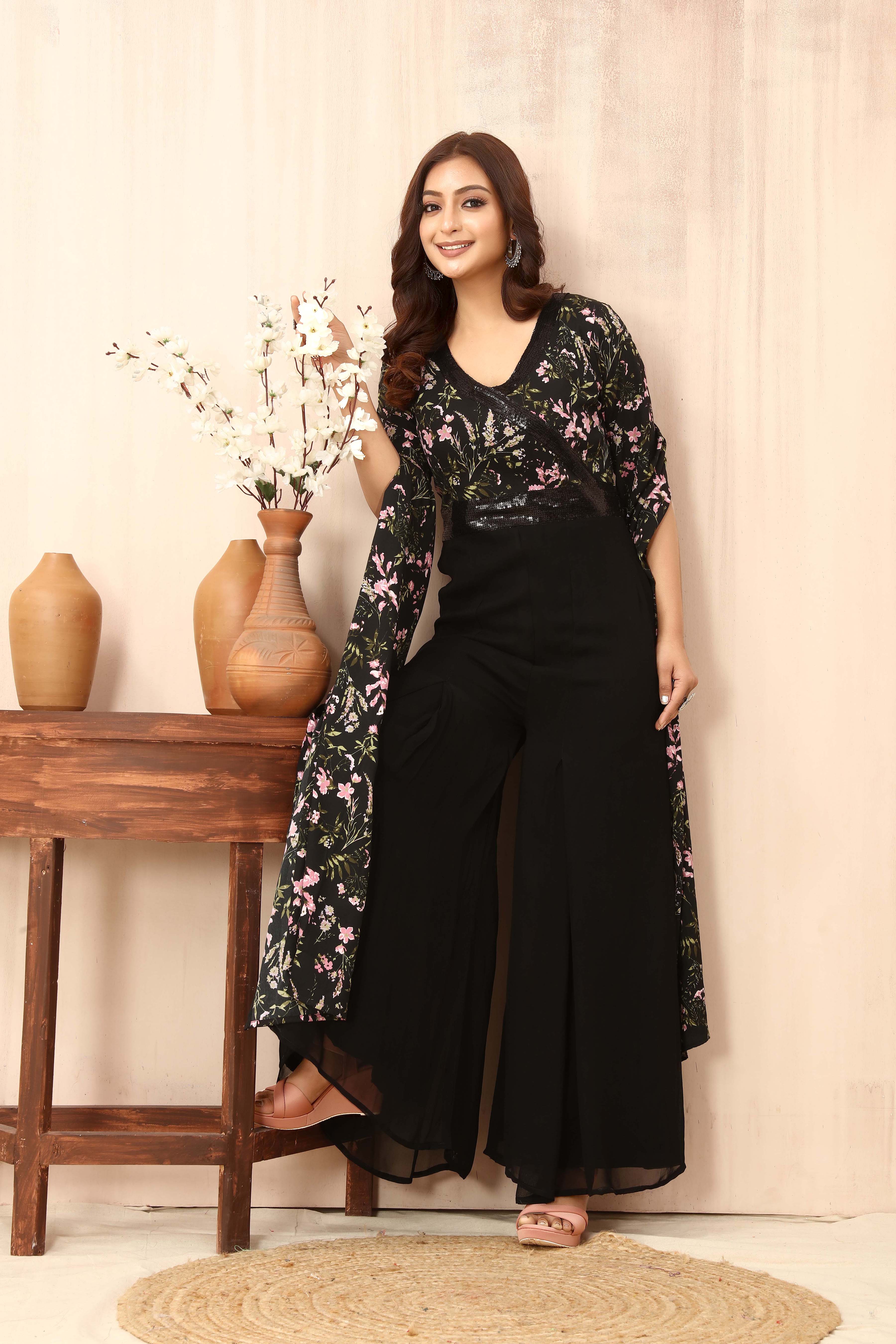 Midnight Blossom Floral Jumpsuit