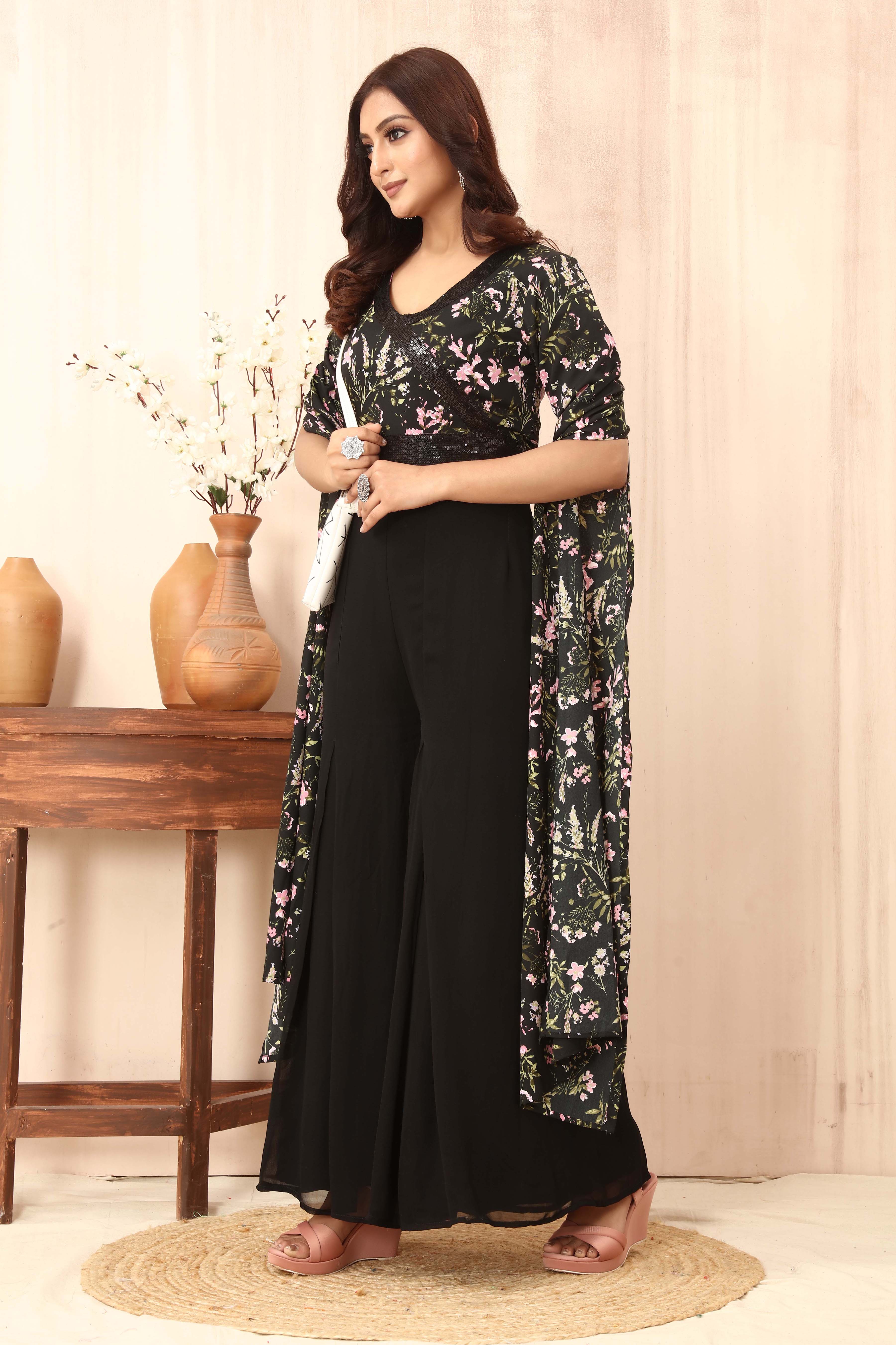 Midnight Blossom Floral Jumpsuit