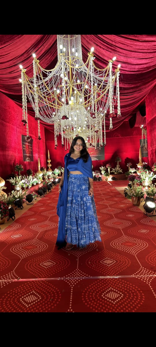 Styled by Clients – Royal Blue Lehenga