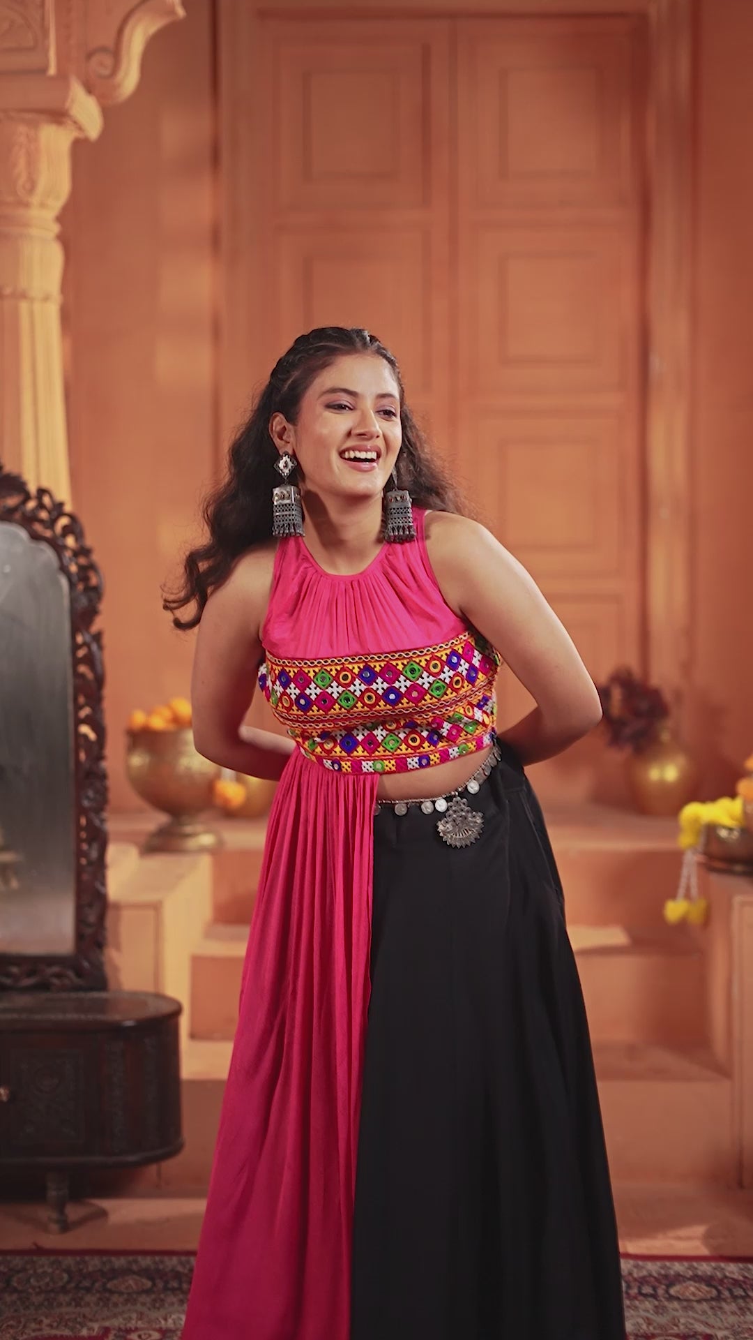 Sohni Kutchi Belt Lehenga Choli for Navratri