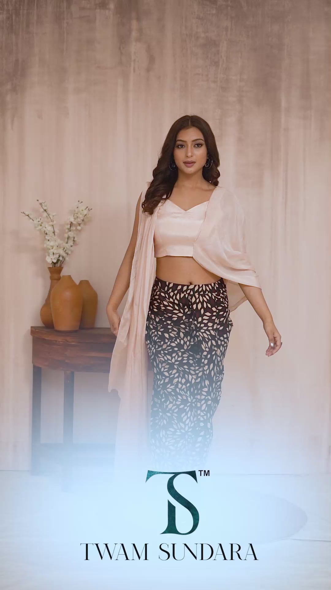 Beige Indo western Dress